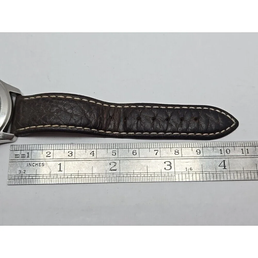 Timex Expedition Indiglo WR50M Date Field Watch Quartz New Battery Leather Strap